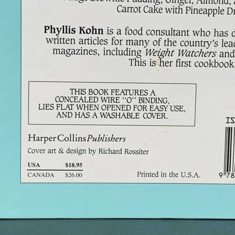 365 Delicious Low-Fat Recipes Cookbook Phyllis Kohn Washable Cover‎ [1995]
